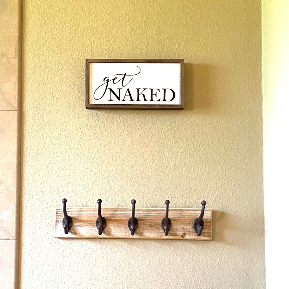 Get Naked Rustic Sign - Picture 2 of 5